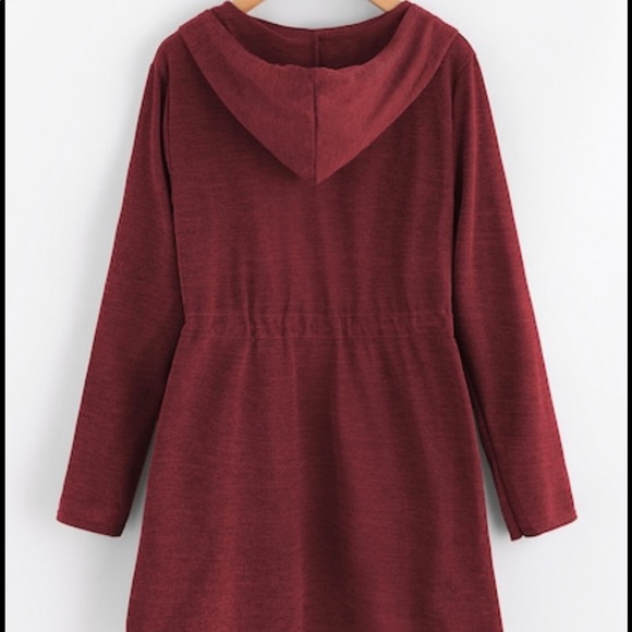 Red Hooded Cardigan - Picture 3 of 7